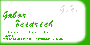 gabor heidrich business card