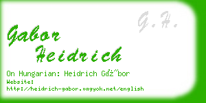 gabor heidrich business card